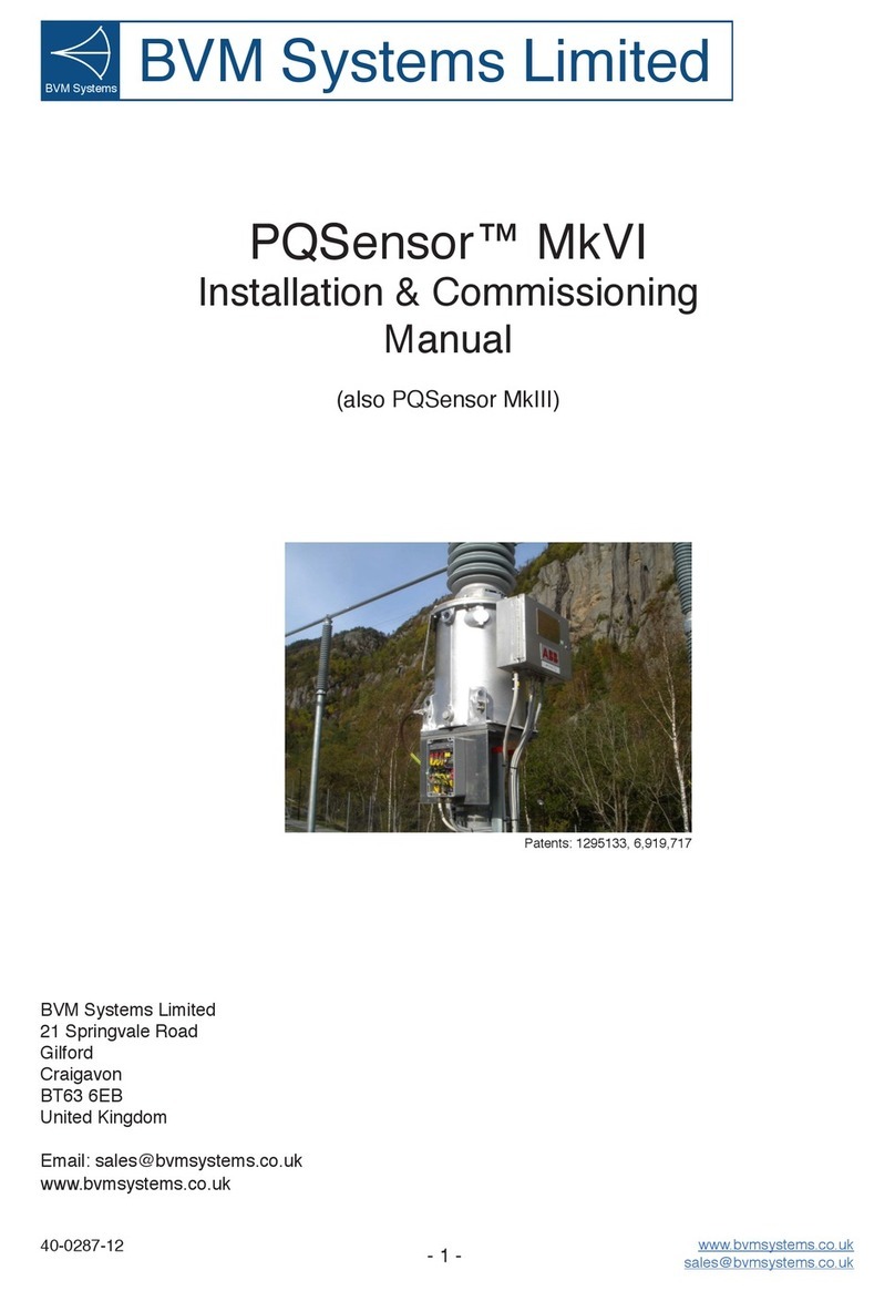 BVM PQSensor MkVI Installation & commissioning manual