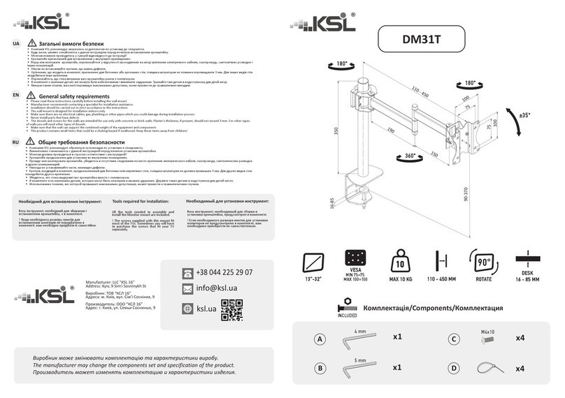 KSL DM31T quick start guide
