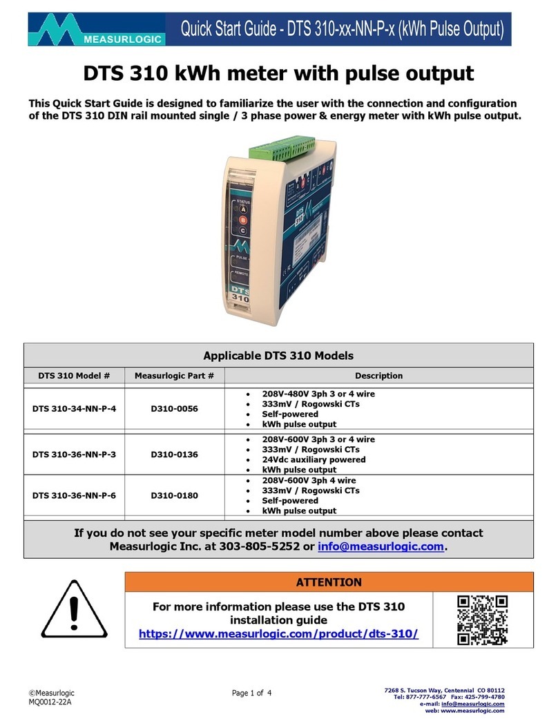 Measurlogic DTS 310 quick start guide