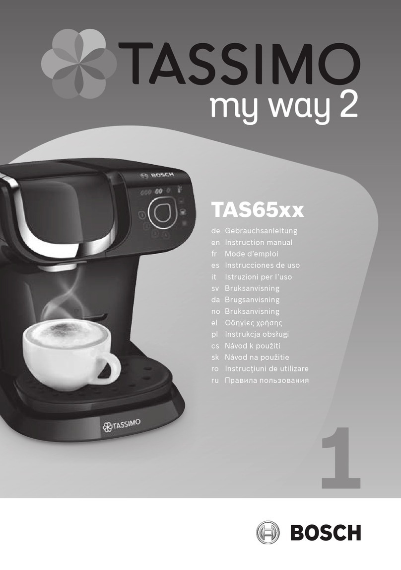 Bosch TASSIMO my way 2 TAS65 Series instruction manual