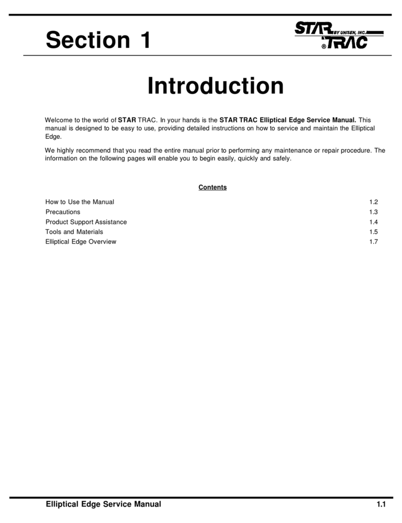 Star Trac Elliptical Edge Service manual