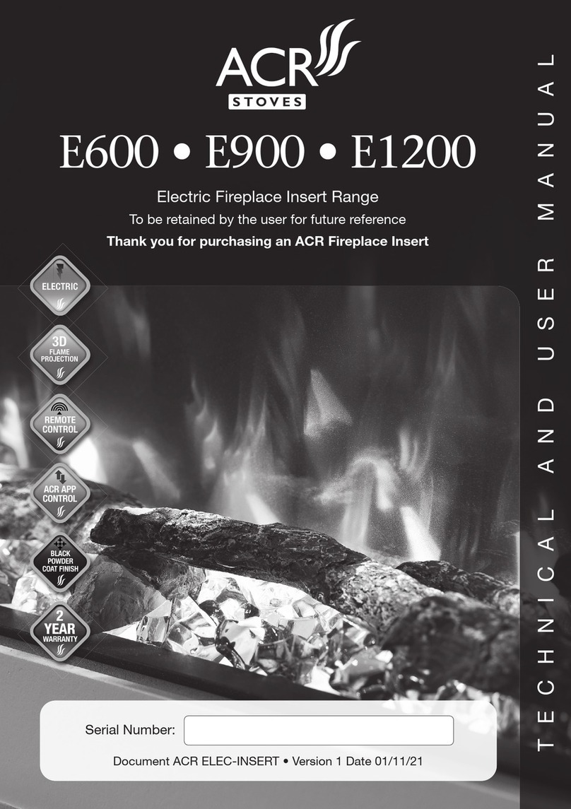 ACR STOVES E600 quick start guide