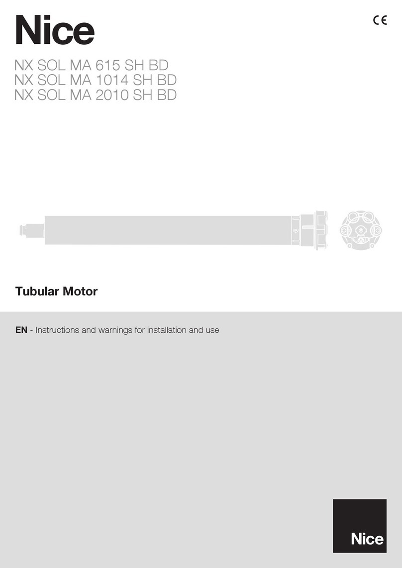 Nice NX SOL MA 615 SH BD Technical specifications