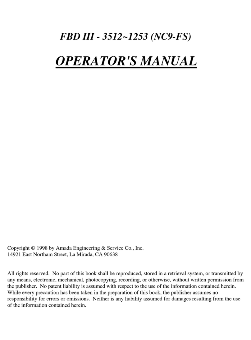 Amada FBD III-3512 User manual
