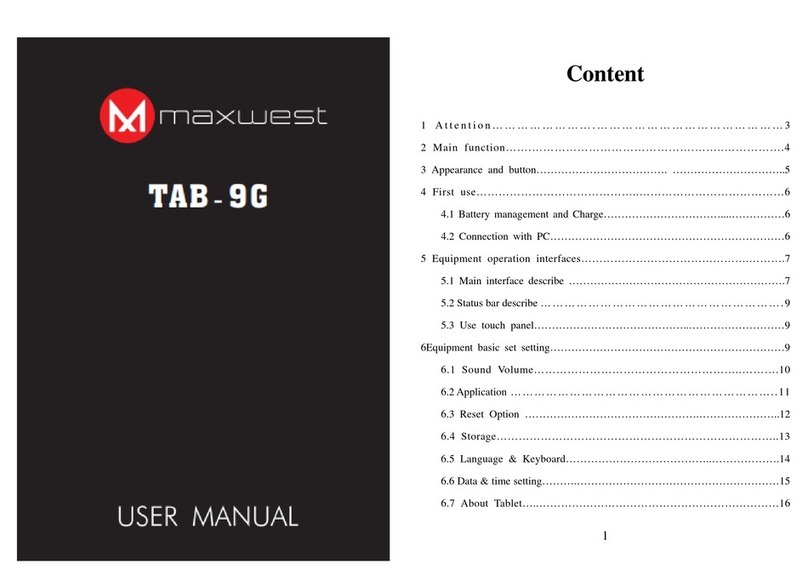 MaxWest TAB-9G user manual