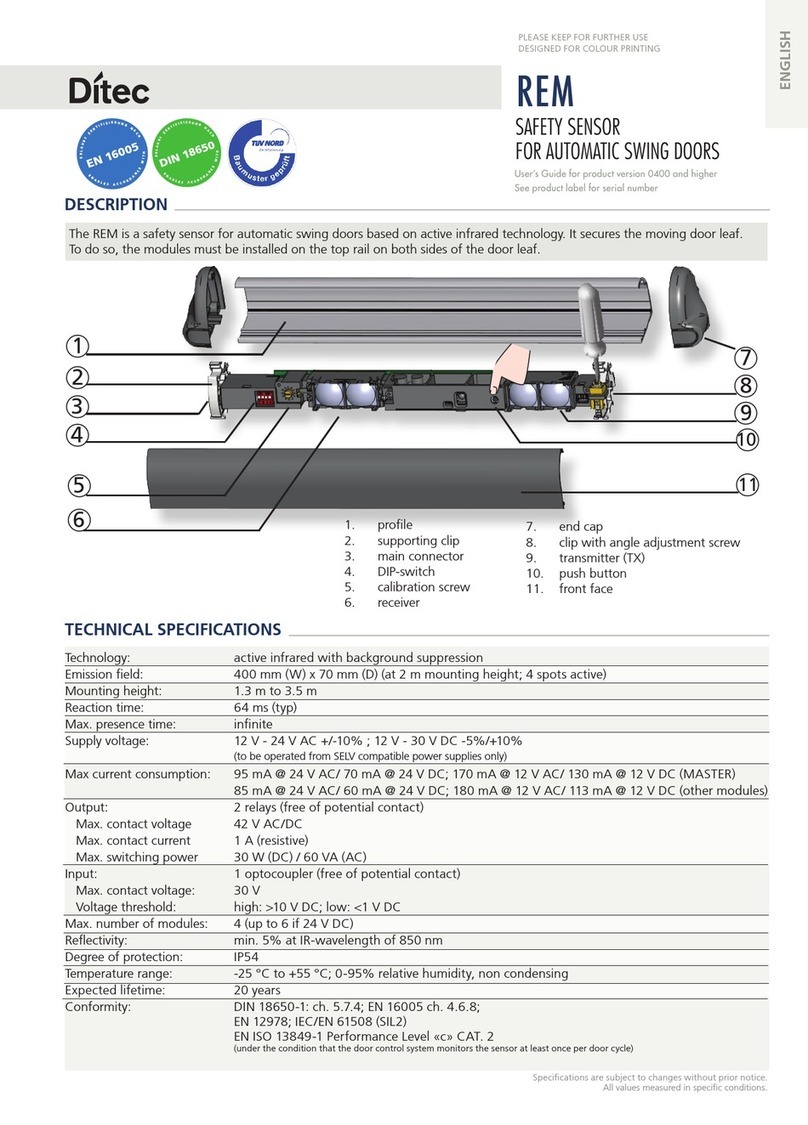 DITEC Rem User manual