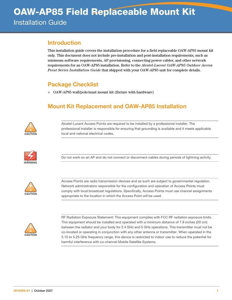 Alcatel-Lucent OAW-AP85 installation guide