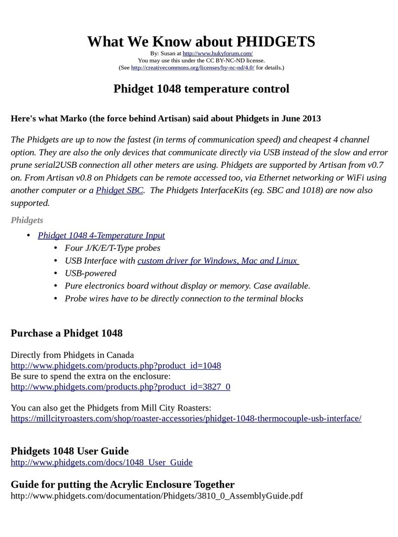Phidgets 1048 quick start guide