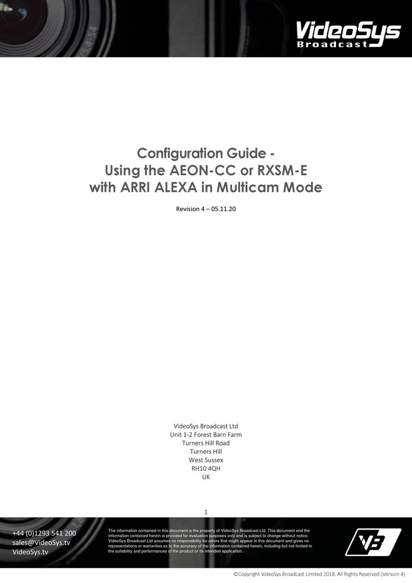 VideoSys AEON-CC Configuration guide