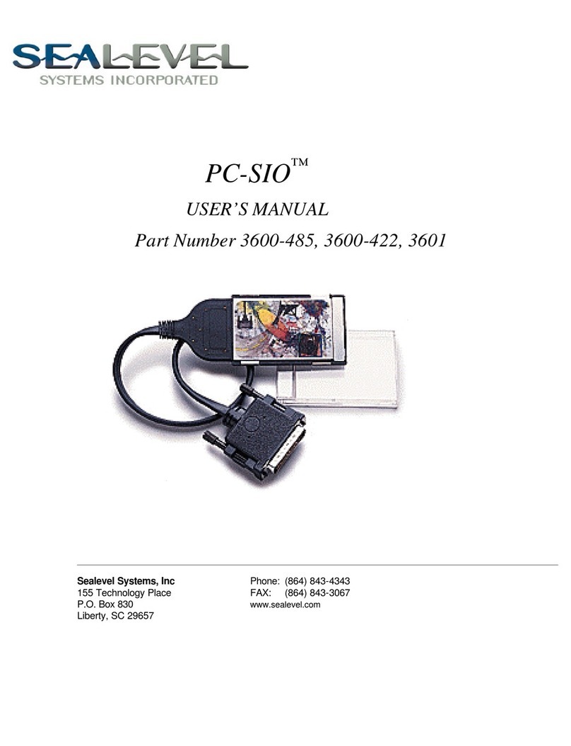 SeaLevel PC-SIO 3600-485 User manual