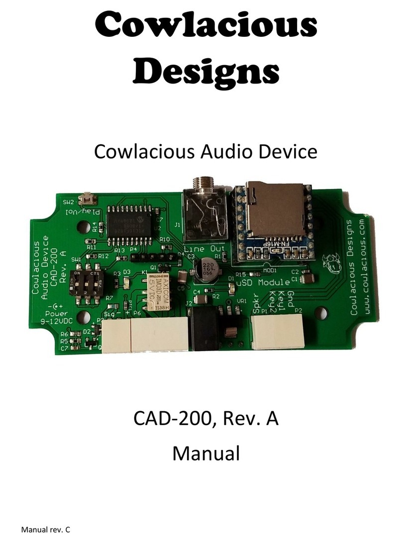 Cowlacious Designs CAD-200 manual