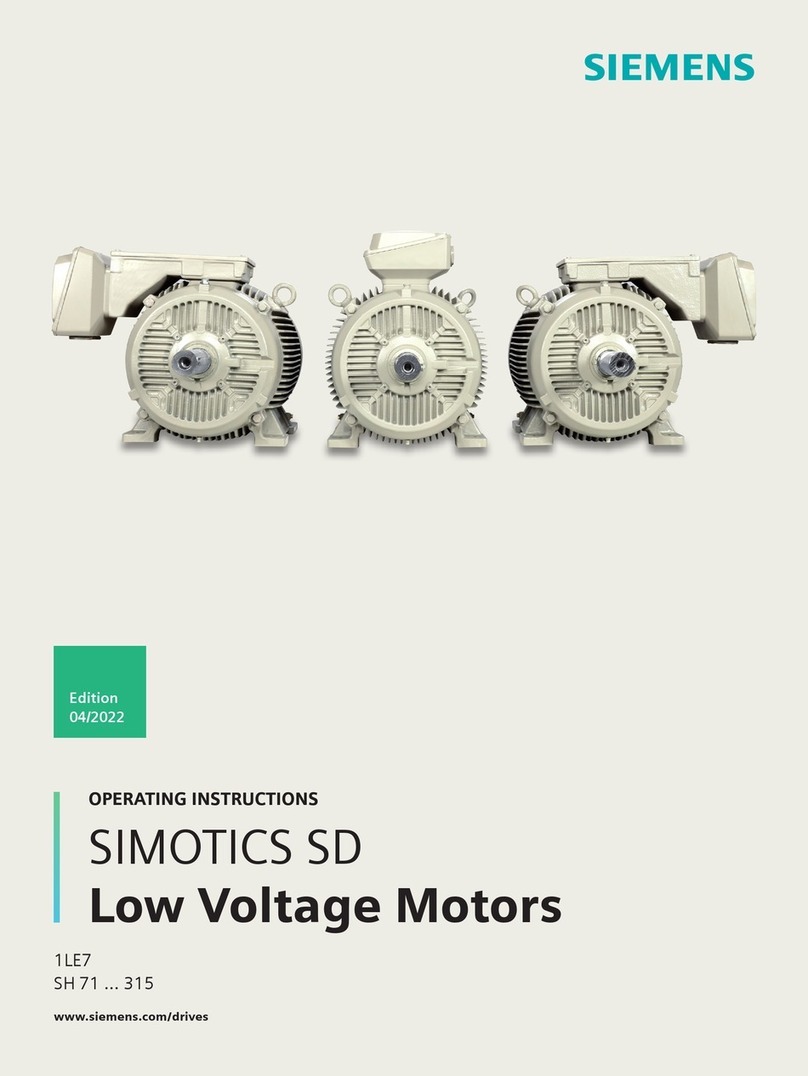 Siemens SIMOTICS SD SH 71 315 Series User manual
