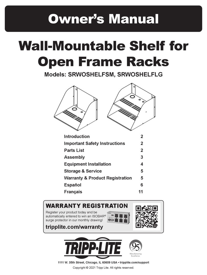 Tripp Lite SRWOSHELFSM User manual Tripp Lite SRWOSHELFSM User manual