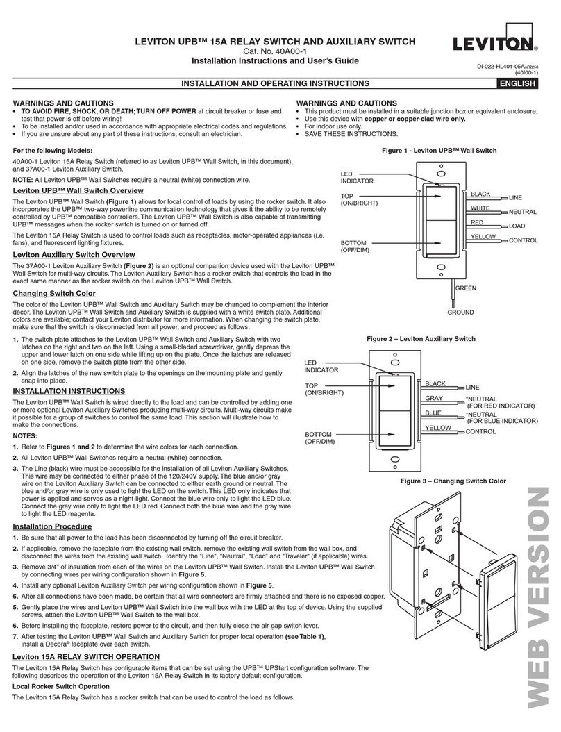 Leviton 40A00-1 Mounting instructions