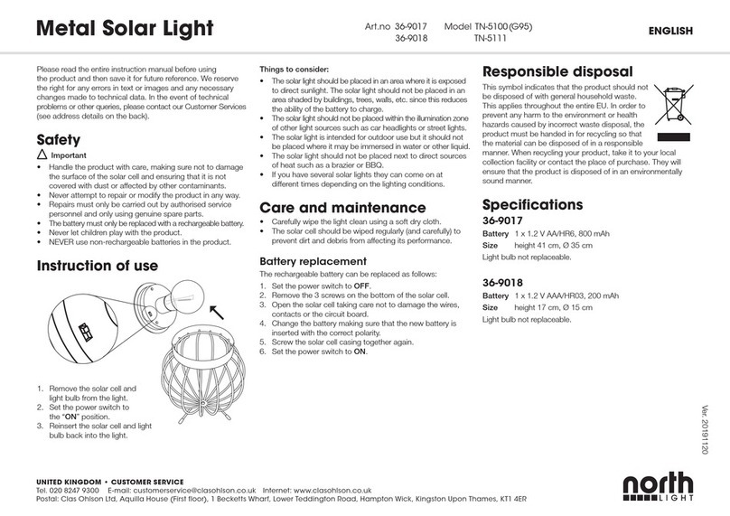 North Light TN-5100 instruction manual