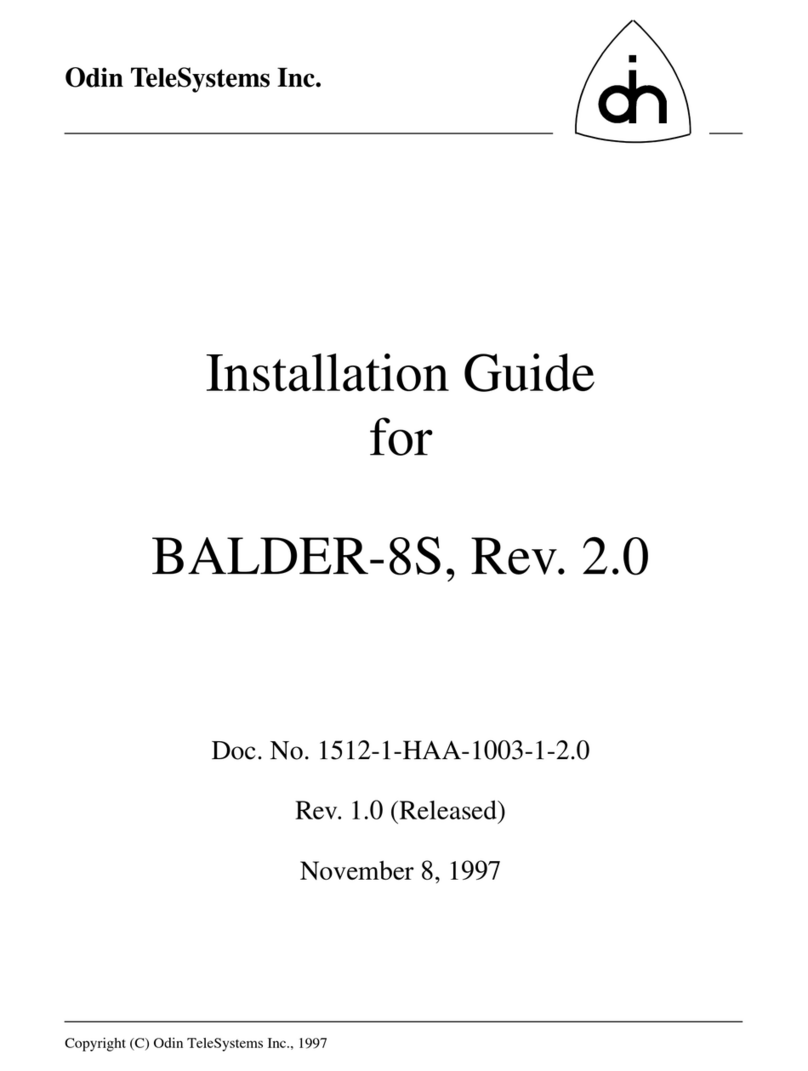 Odin TeleSystems BALDER-8S installation guide Odin TeleSystems BALDER-8S installation guide