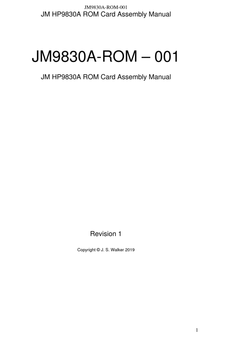 JM Precision HP9830A Assembly manual