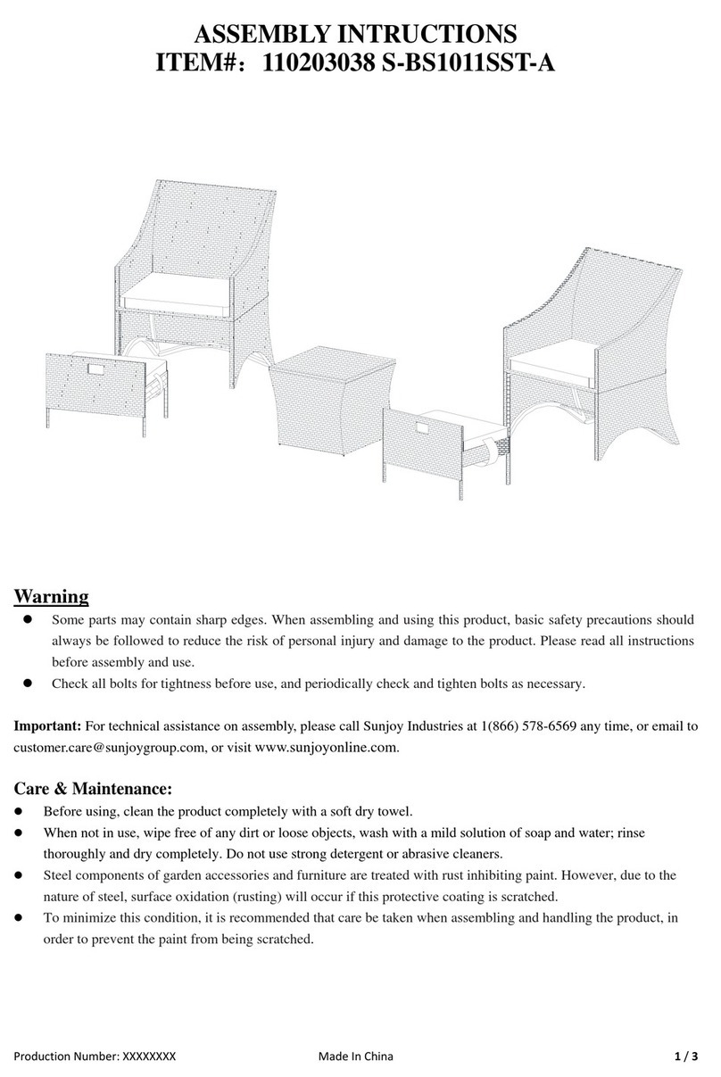 Sunjoy S-BS1011SST-A Operating instructions