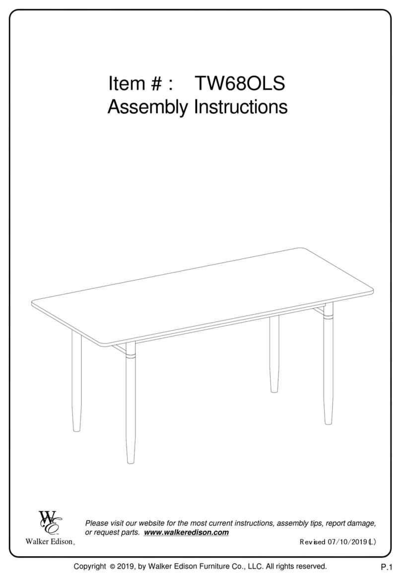 Walker Edison TW68OLS User manual