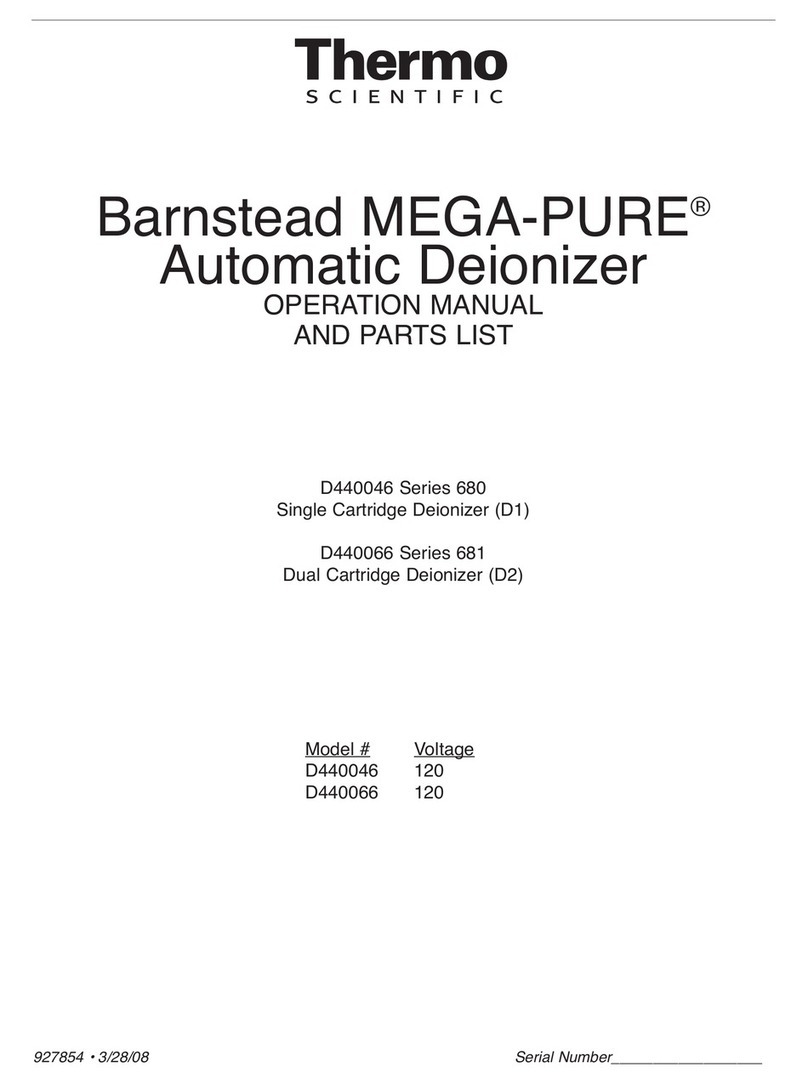 Thermo Scientific MEGA-PURE 680 D440046 Series Operation manual and parts list