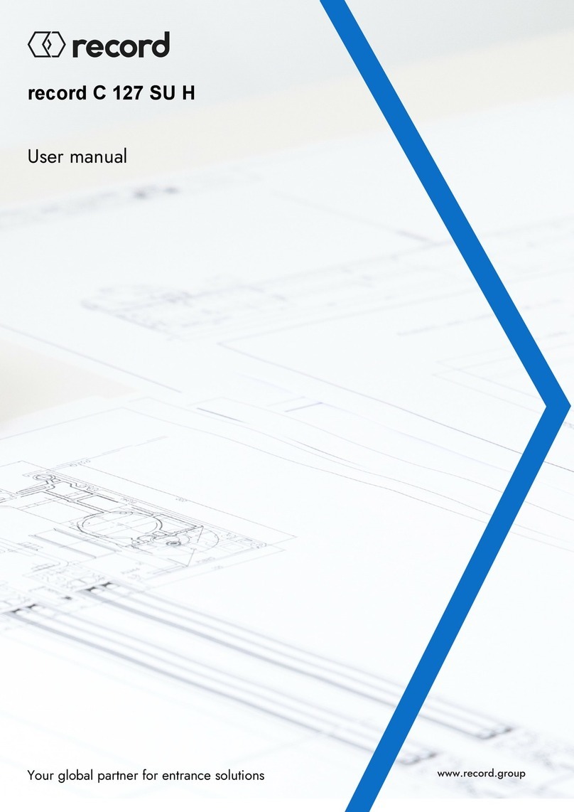 Record C 127 SU H User manual