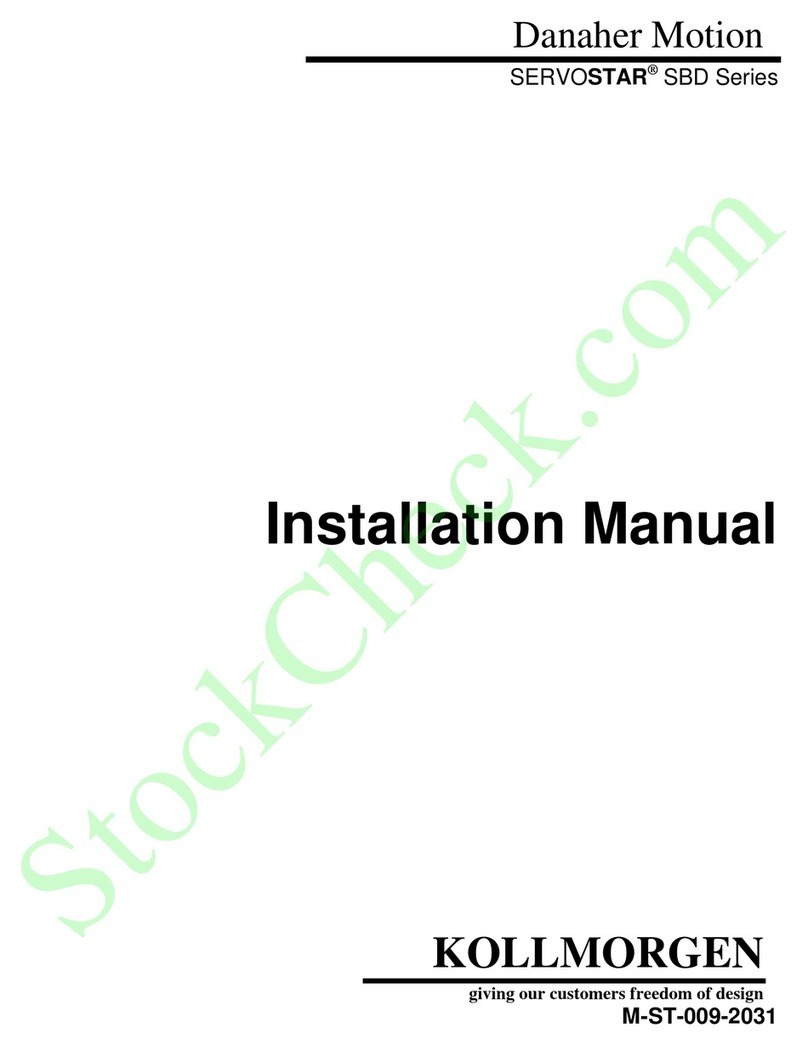 Kollmorgen SERVOSTAR SBD Series installation manual