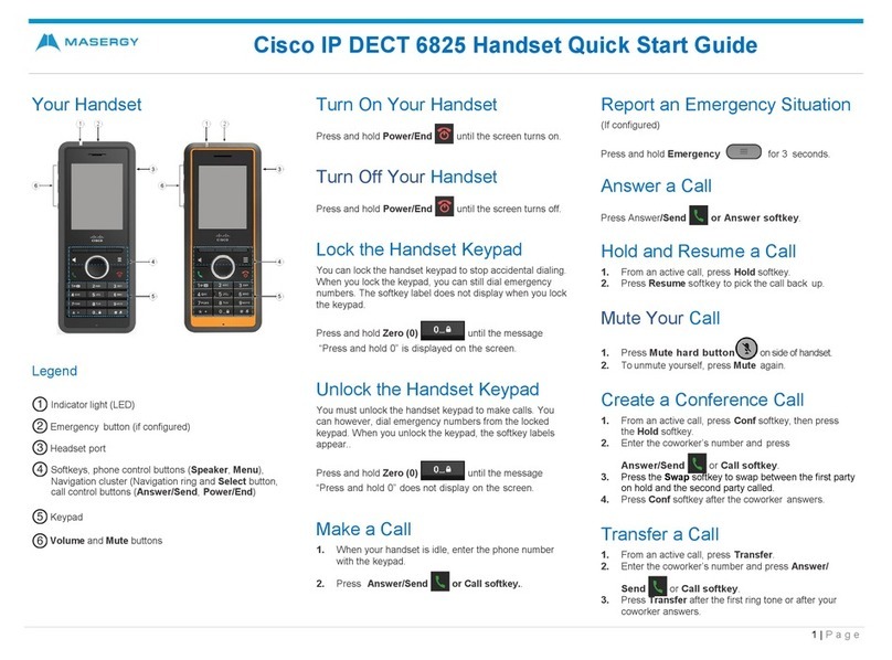 Cisco IP DECT 6825 User manual