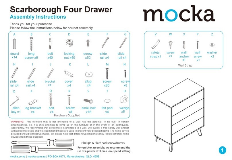 Mocka Scarborough Four Drawer User manual