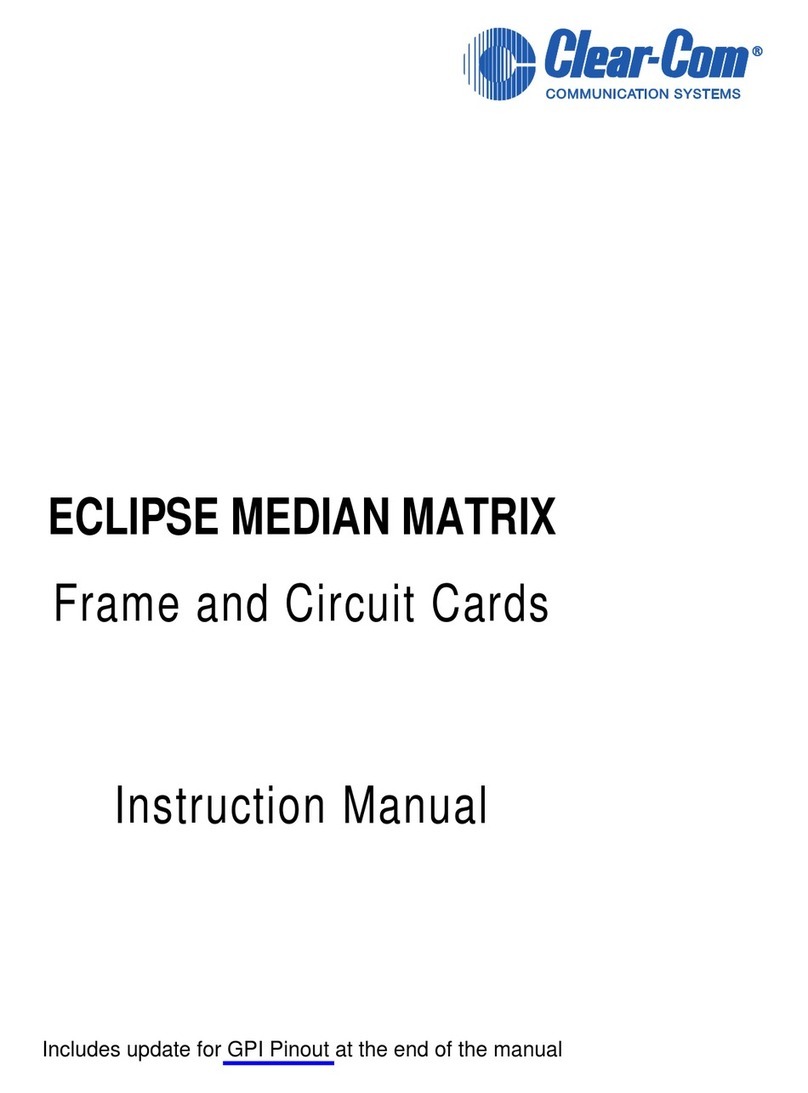 Clear-Com Eclipse Median User manual