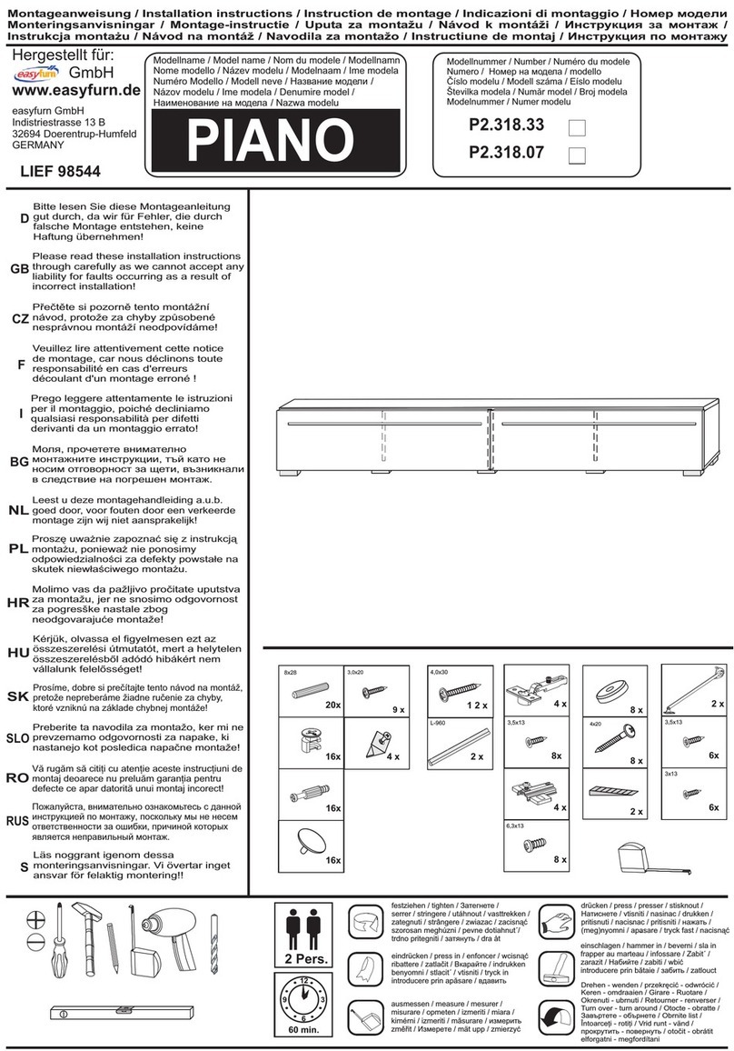 easyfurn PIANO P2.318.33 installation instructions easyfurn PIANO P2.318.33 installation instructions