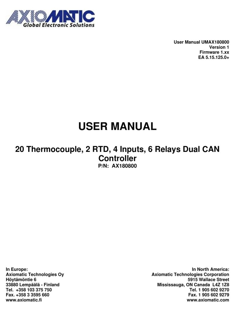 AXIOMATIC AX180800 user manual