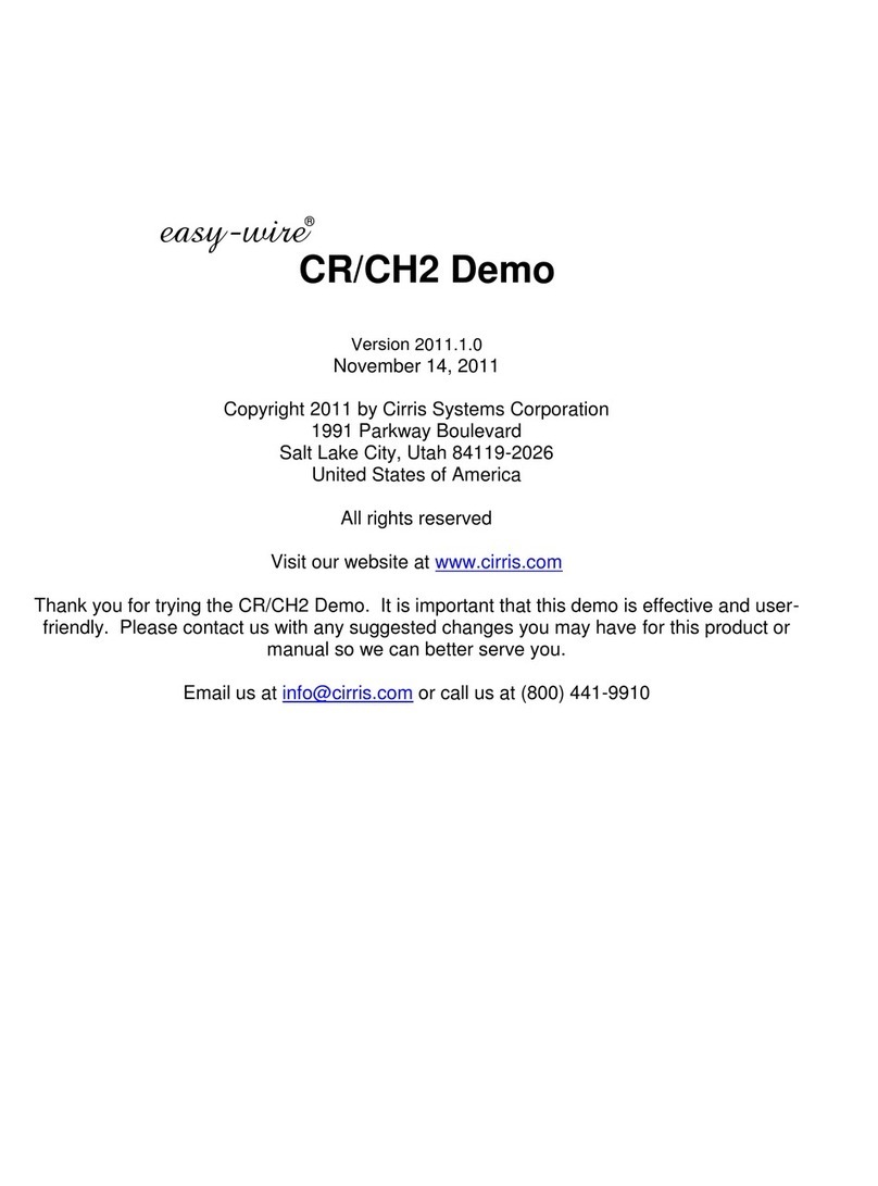 Cirris easy-wire CR User manual