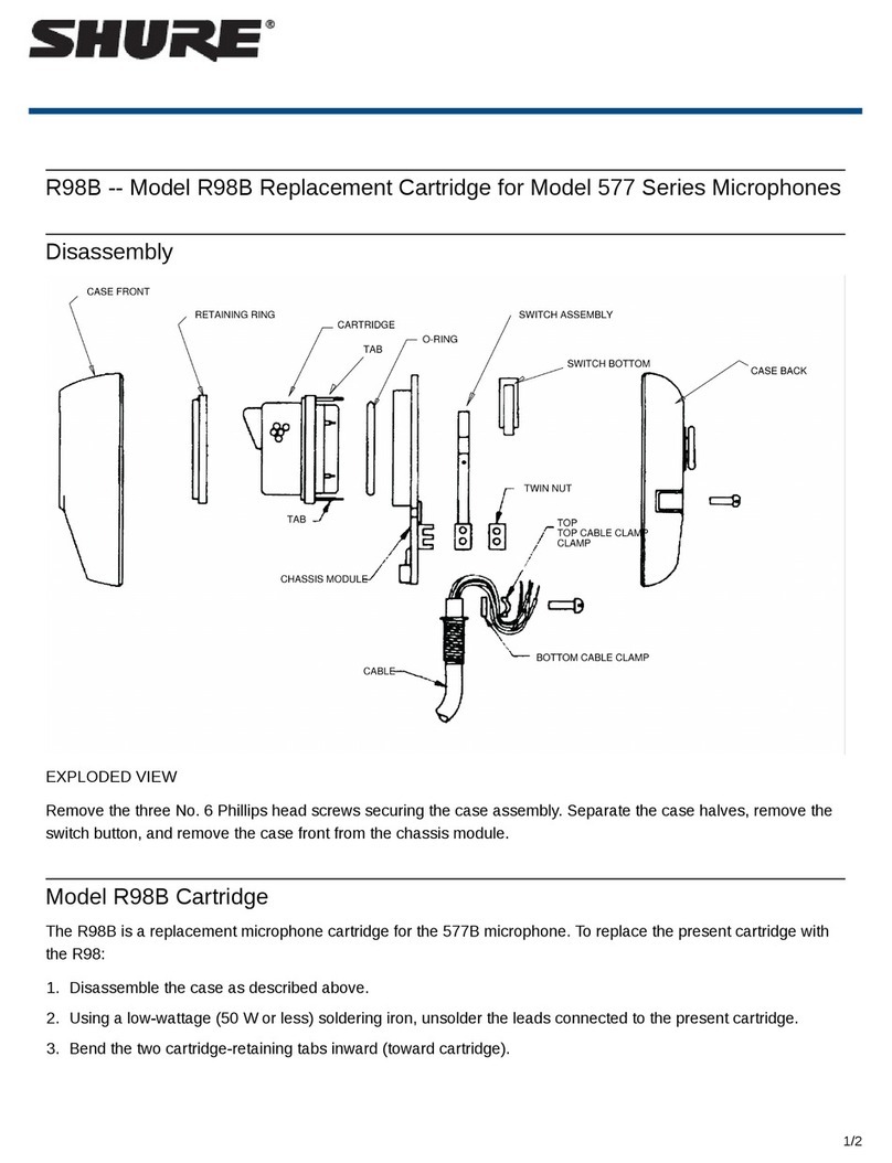 Shure R98B User manual