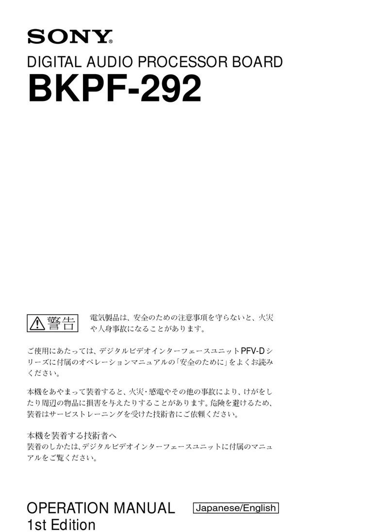Sony BKPF-292 User manual