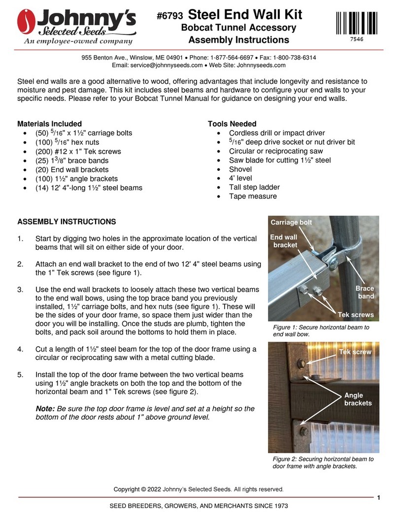 Johnny's Selected Seeds 6793 Assembly instructions