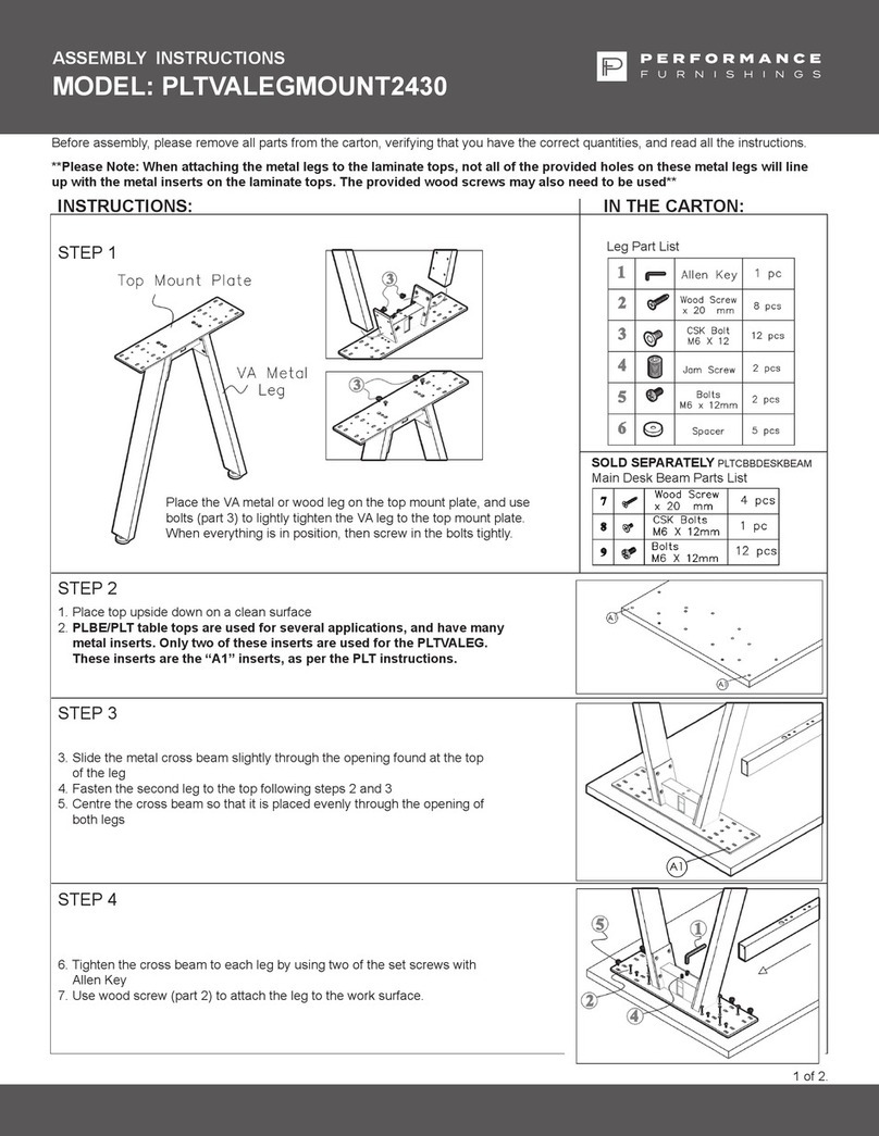 Performance PLTVALEGMOUNT2430 User manual