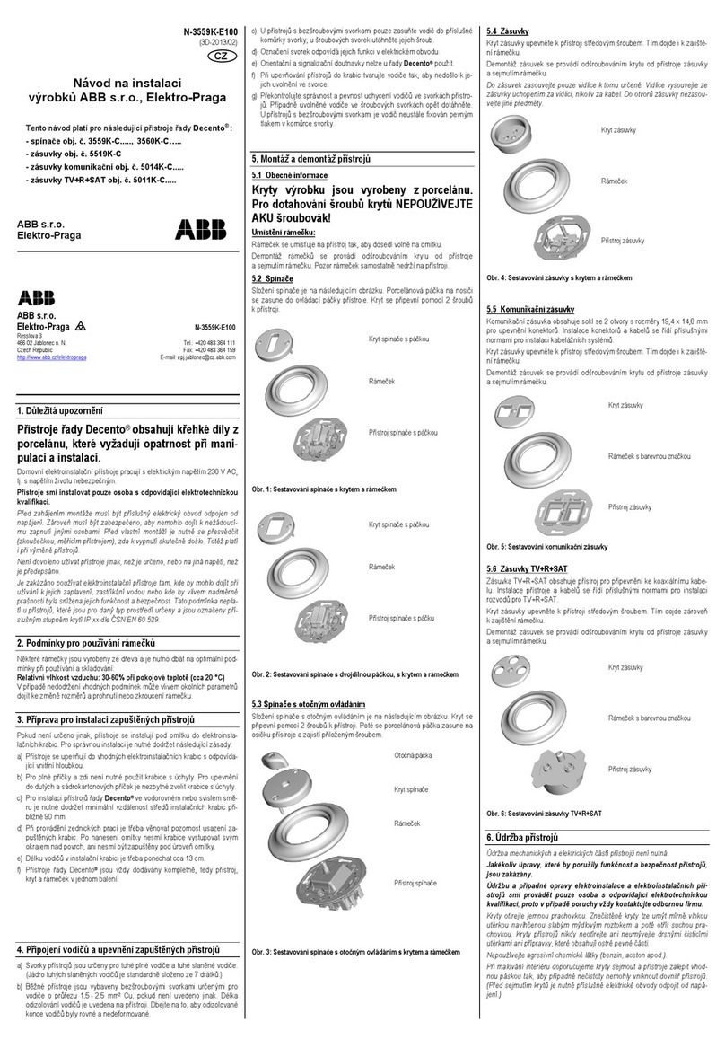 ABB Decento 3559K-C Series installation manual