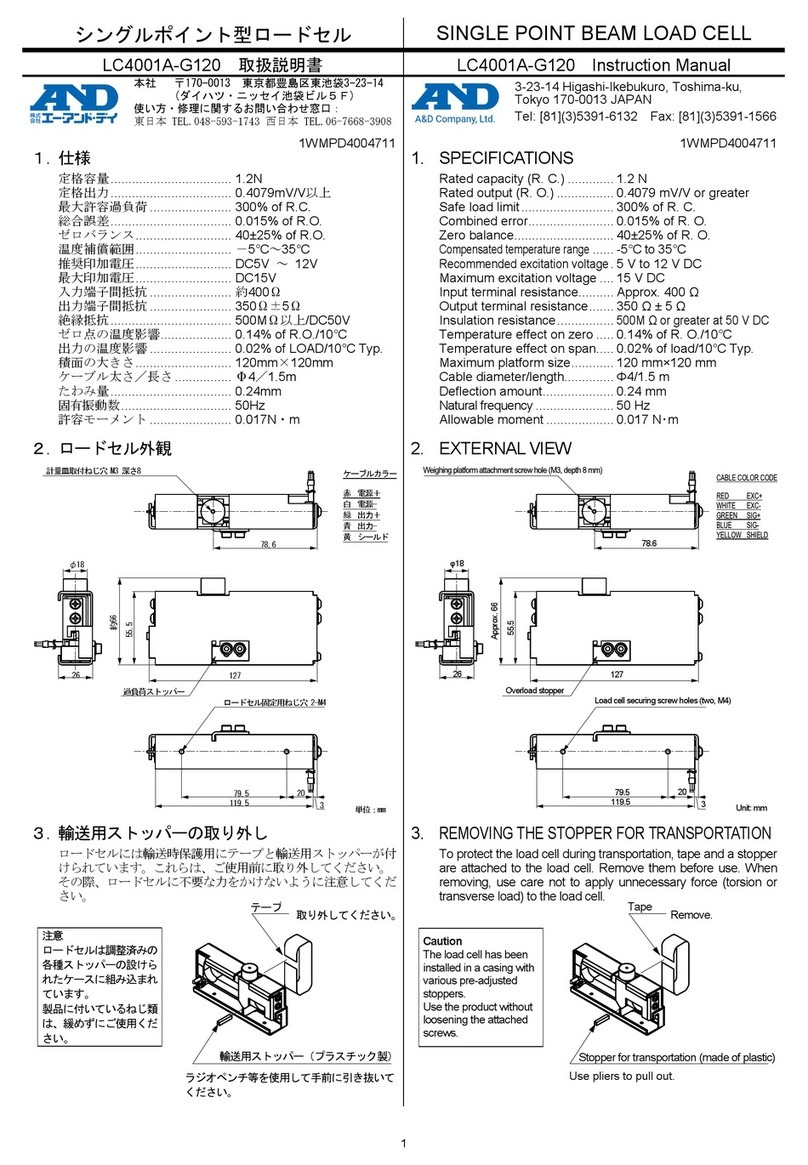 A&D LC4001A-G120 instruction manual