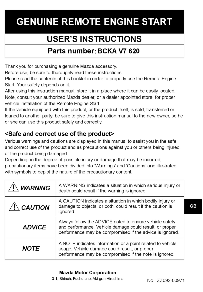 Mazda BCKA V7 620 User manual