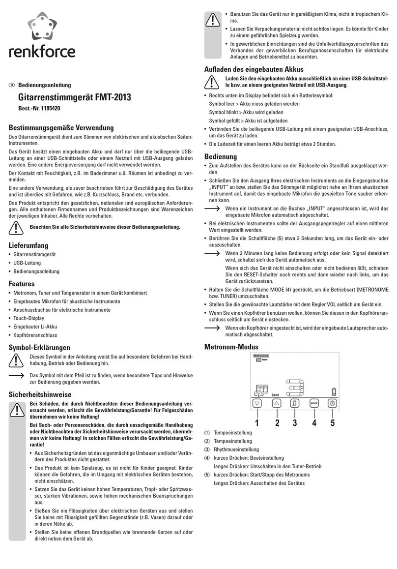 Renkforce FMT-2013 operating instructions