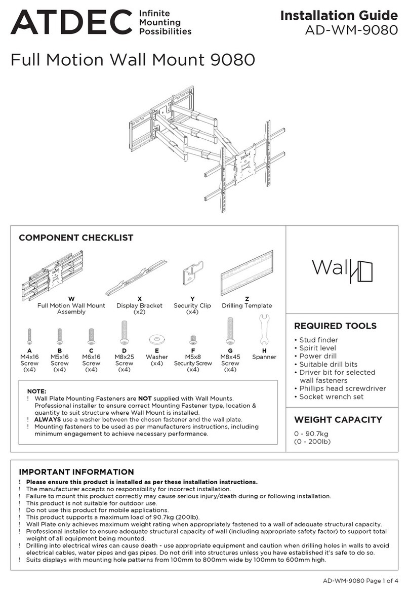 Atdec AD-WM-9080 User manual