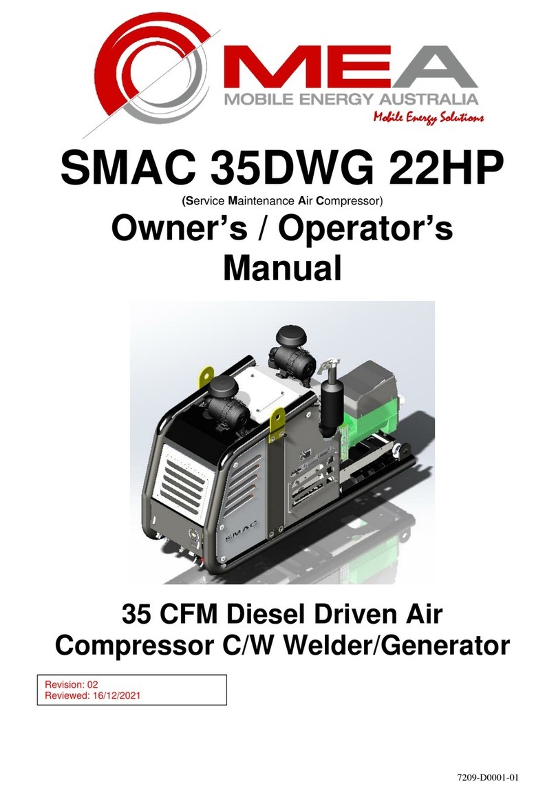 Mea SMAC 35DWG 22HP Owner's/operator's manual