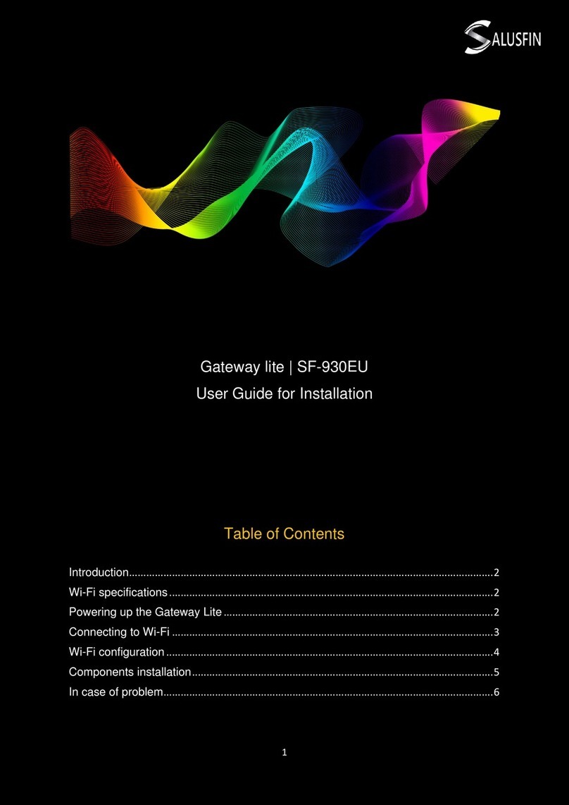 Salusfin SF-930EU User's installation guide