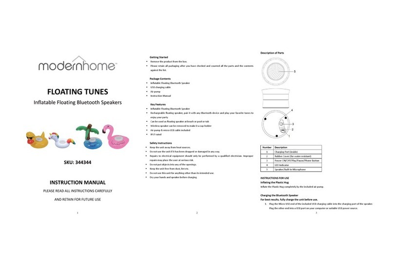 Modernhome 344344 instruction manual