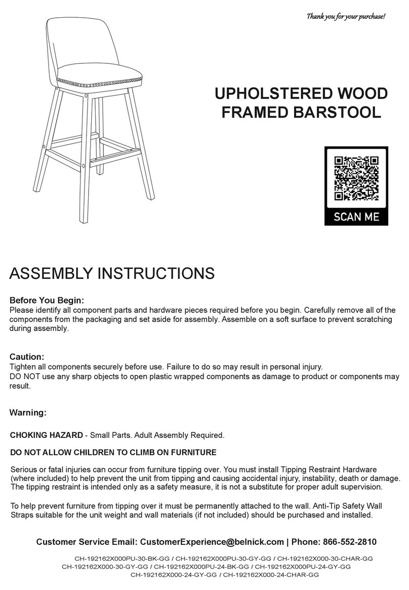 Belnick CH-192162X000PU-30-BK-GG Assembly instructions