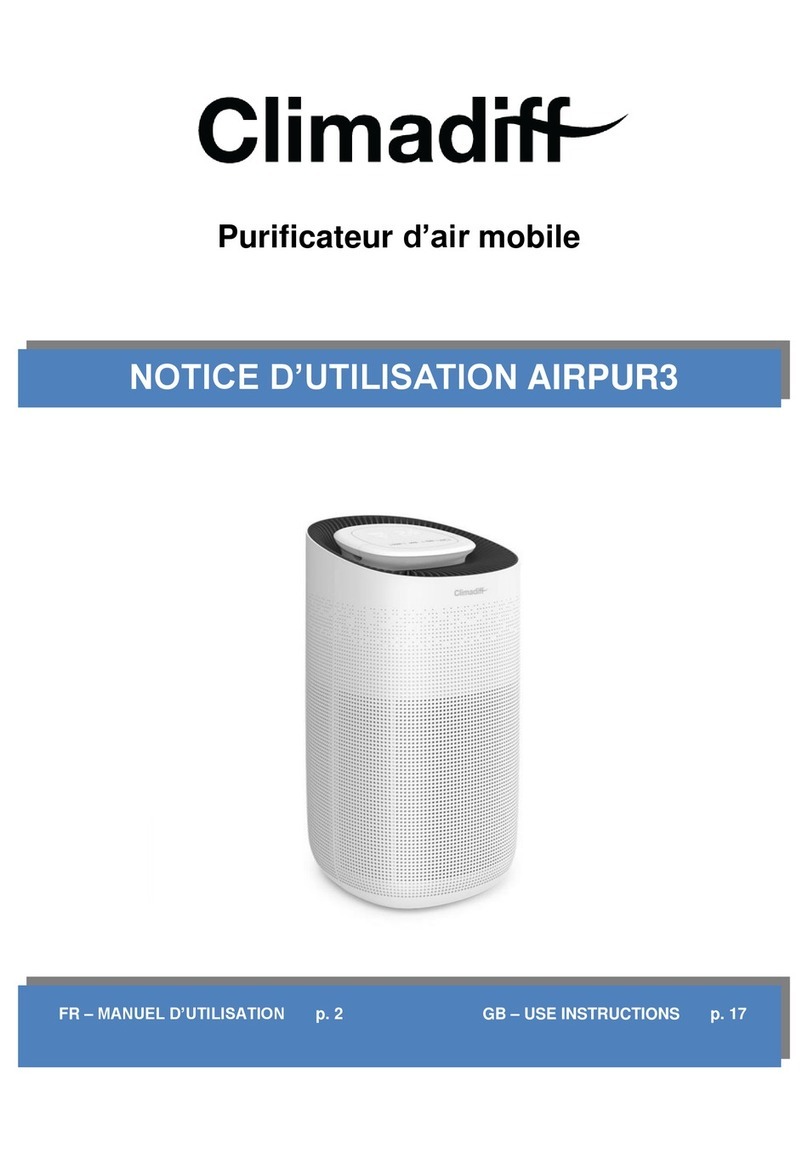 Climadiff AIRPUR3 User instructions