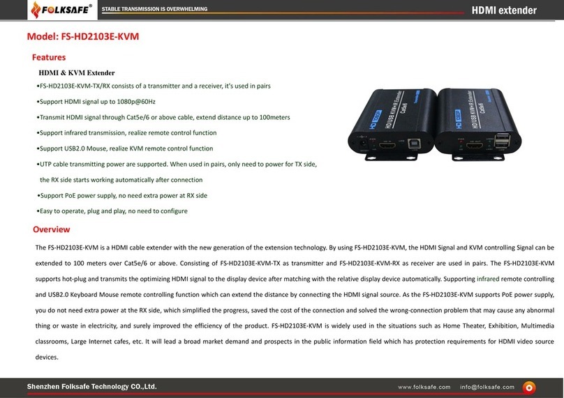 FOLKSAFE FS-HD2103E-KVM manual
