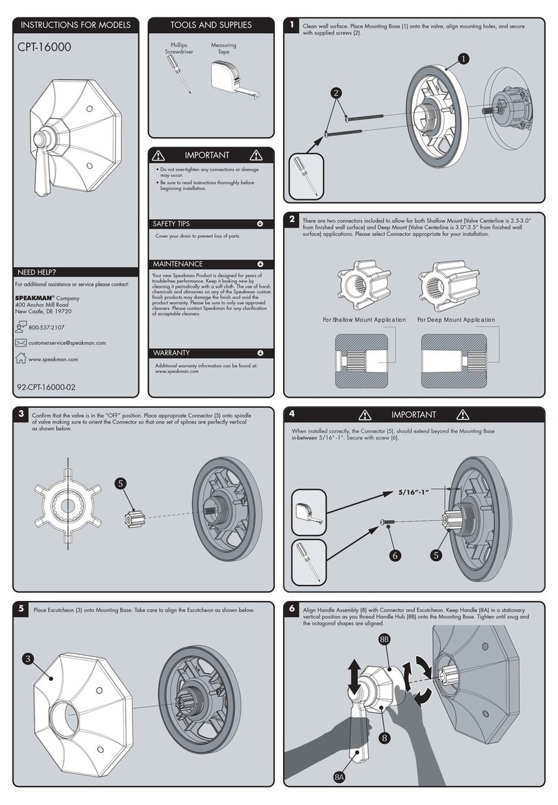 Speakman CPT-16000 instructions Speakman CPT-16000 instructions