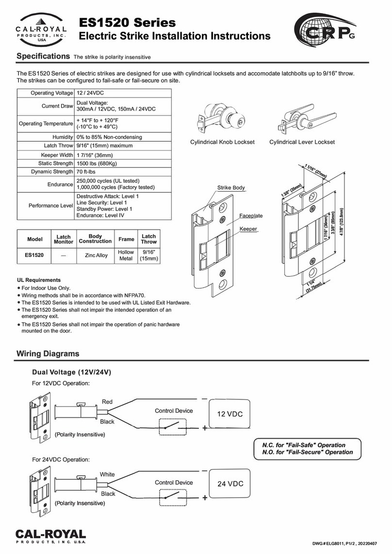 Cal-Royal ES1520 Series User manual