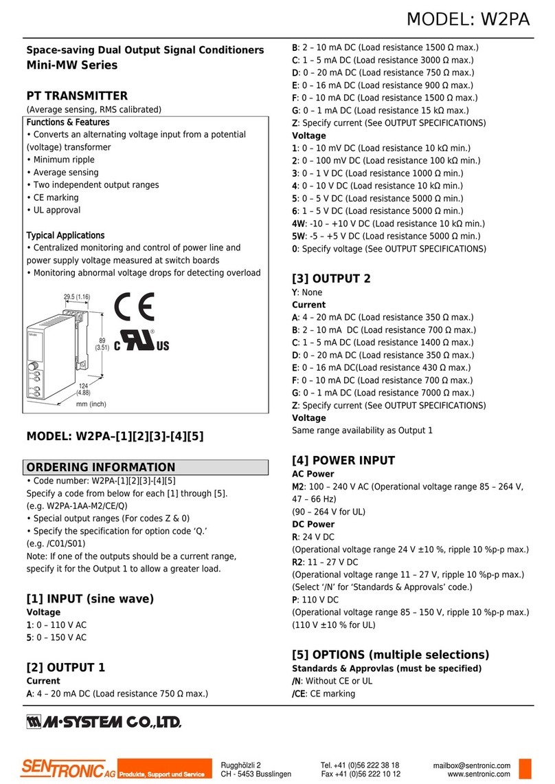 M-system Mini-MW Series User manual